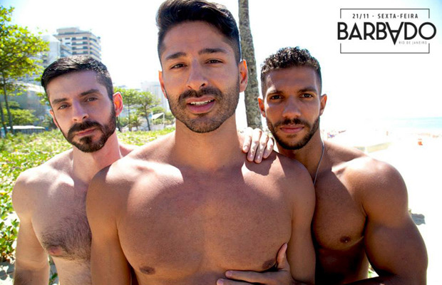  Editorial reúne três barbudões só de sunguinha na praia de Ipanema! Vem ver o resultado!