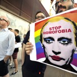 SPAIN-RUSSIA-DEMO-HOMOPHOBIA