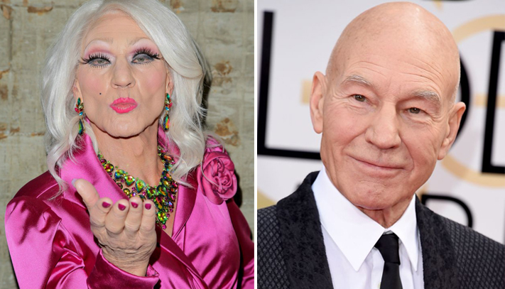 Patrick Stewart, de “X-Men”, aparece montado em coletiva de imprensa