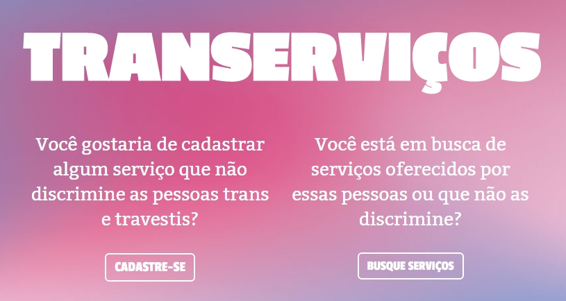  Novo site agrega serviços oferecidos por pessoas transexuais e travestis
