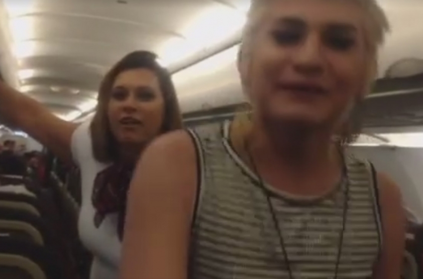  Vídeo: Romagaga faz escândalo durante vôo e leva bronca de comissários