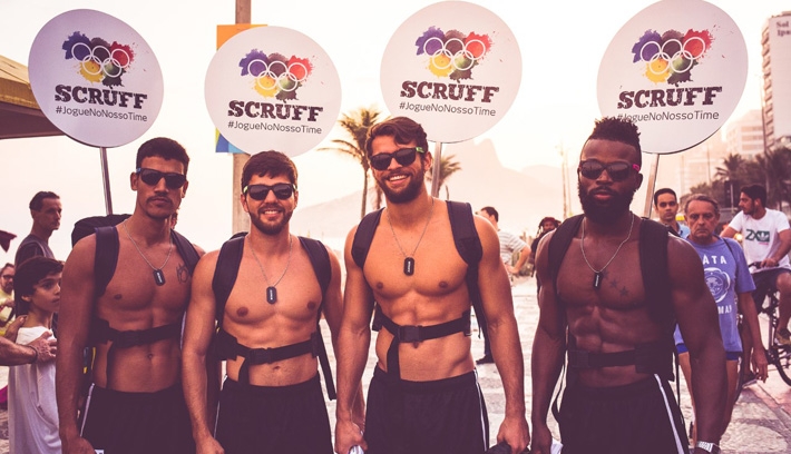  Scruff promove ação olímpica em points gays cariocas: #JogueNoNossoTime