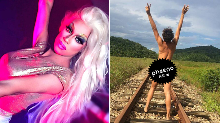 Que abundância! Drag queen posa com bumbum de fora em rede social