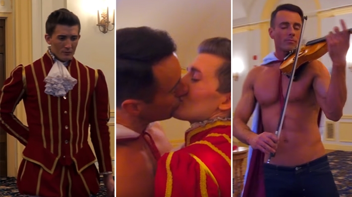  Violinista lança versão gay de “A Bela e a Fera” ao lado do namorado; assista