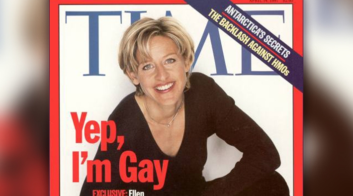  Ellen DeGeneres celebra 20 anos desde que saiu do armário