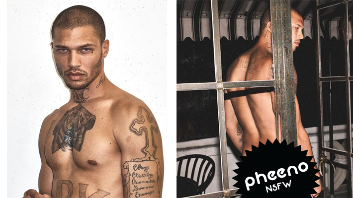 Jeremy Meeks, o ex-detento gato, deixa parte do bumbum de fora em ensaio