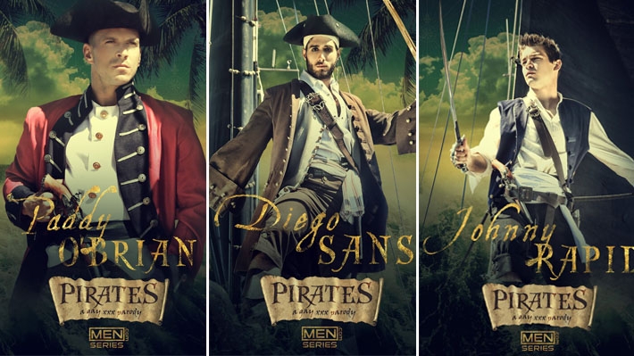 Diego Sans, Johnny Rapid e Paddy O’Brian estrelam paródia pornô de “Piratas do Caribe”