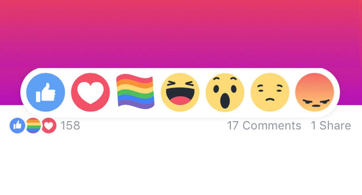 Facebook terá reação nas cores do arco-íris para celebrar mês do Orgulho LGBT