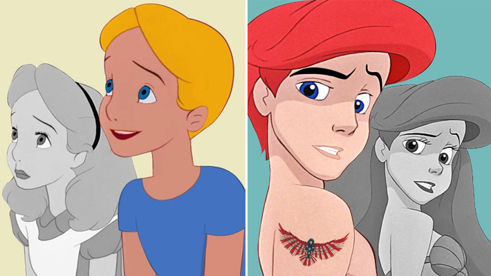 Personagens da Disney viram transexuais na mão de artista