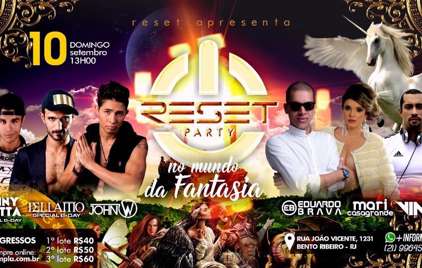  RJ: Reset Party comemora dois anos em edição “No Mundo da Fantasia”