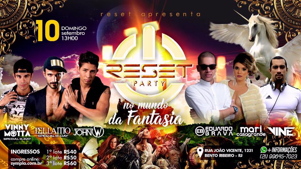 RJ: Reset Party comemora dois anos em edição “No Mundo da Fantasia”