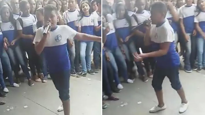  Fã de Pabllo Vittar, garoto arrasa performando “Corpo Sensual” no pátio da escola