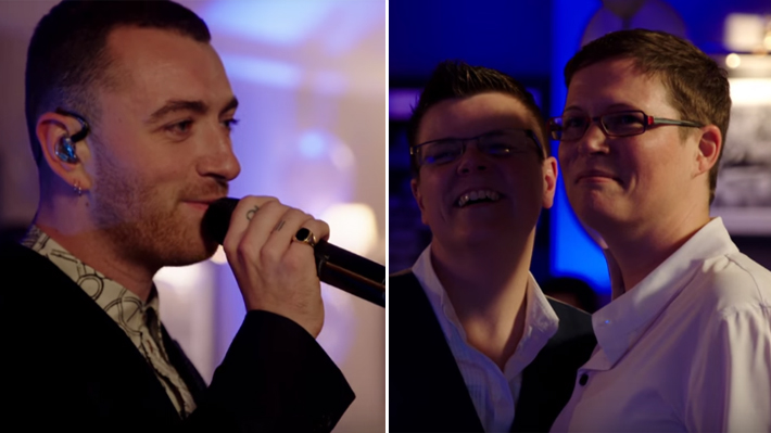 Sam Smith surpreende noivas cantando em casamento; confira