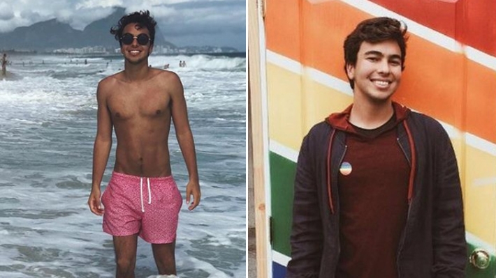  Gay assumido, filho caçula de Kadu Moliterno posa pelado em cachoeira do Rio
