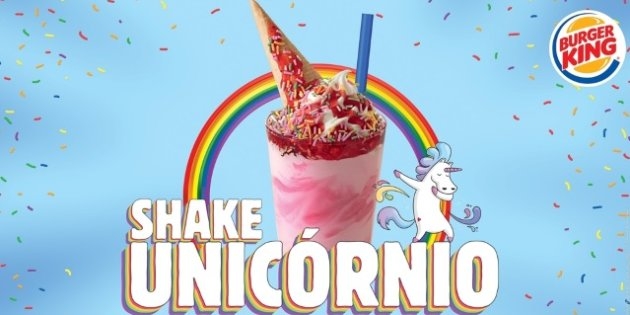  Às vésperas da Parada LGBT de SP, Burger King lança shake de unicórnio