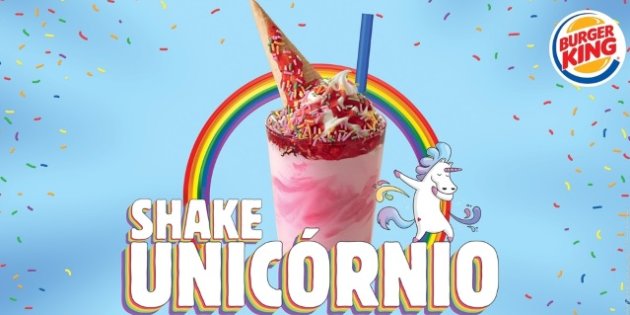 Às vésperas da Parada LGBT de SP, Burger King lança shake de unicórnio