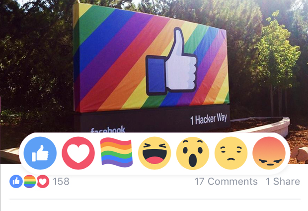 Facebook não terá reação com bandeira do arco-íris no mês do Orgulho LGBT