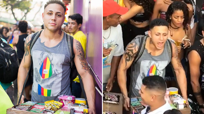 Vendedor magia faz sucesso durante Parada LGBT de Madureira