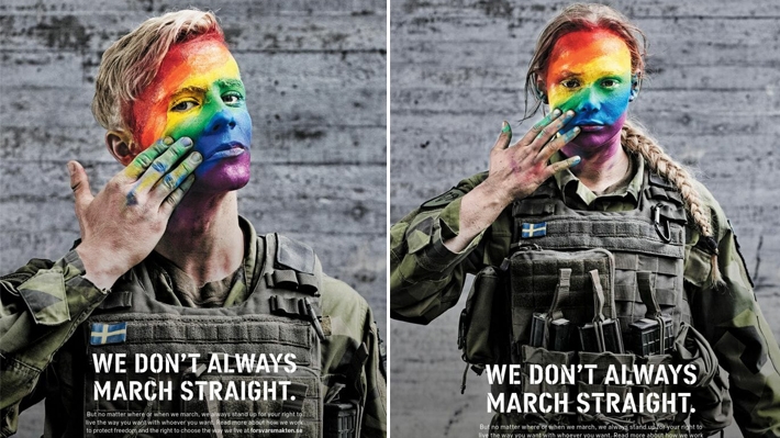  Forças Armadas da Suécia lançam campanha LGBT com soldados em celebração a diversidade