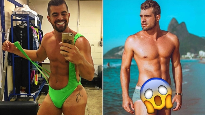  Bruno Miranda, o Borat de “Amor & Sexo”, publica foto só de sunga exibindo mega volume