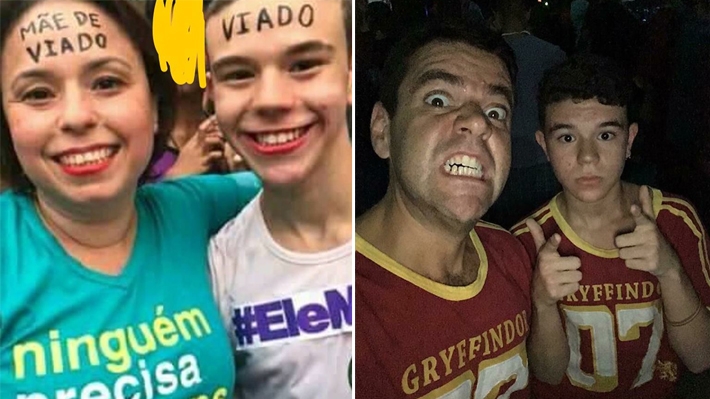  Pai sai em defesa de filho homossexual que viralizou em passeata contra Bolsonaro