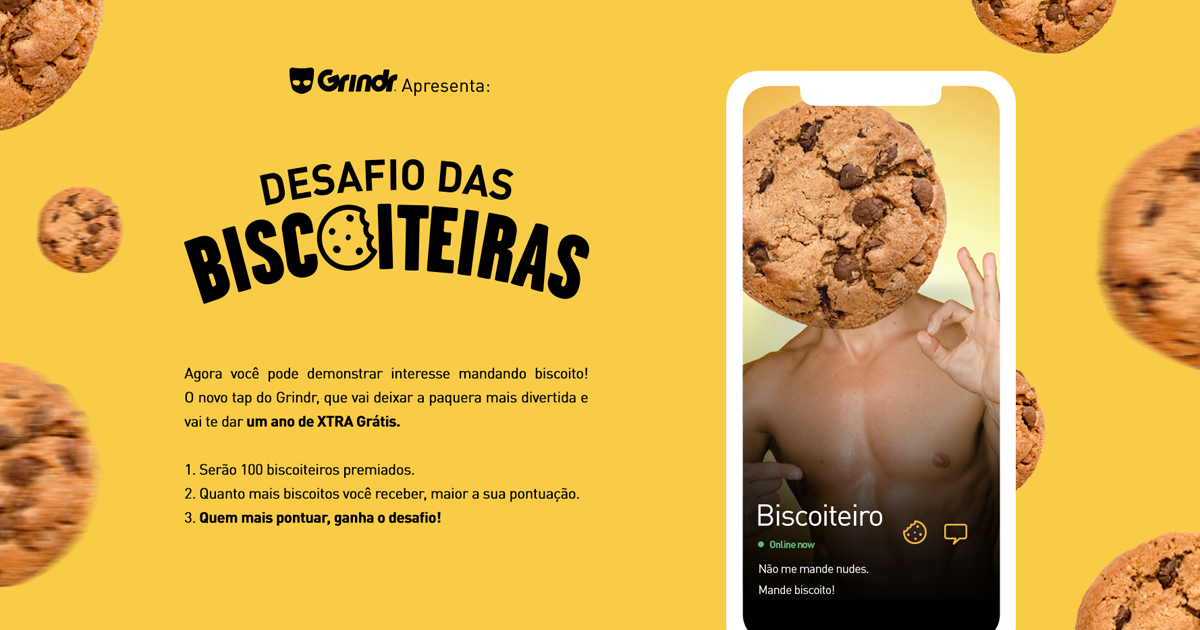 Grindr vai premiar o maior biscoiteiro do Brasil; saiba como participar ...