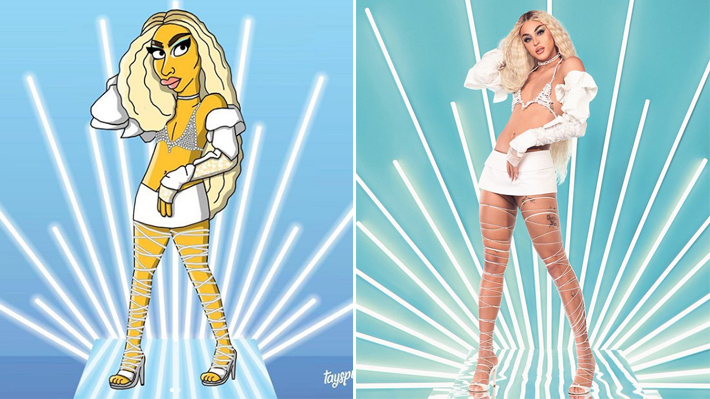 Ilustrador britânico cria versão de ‘Os Simpsons’ de Pabllo Vittar