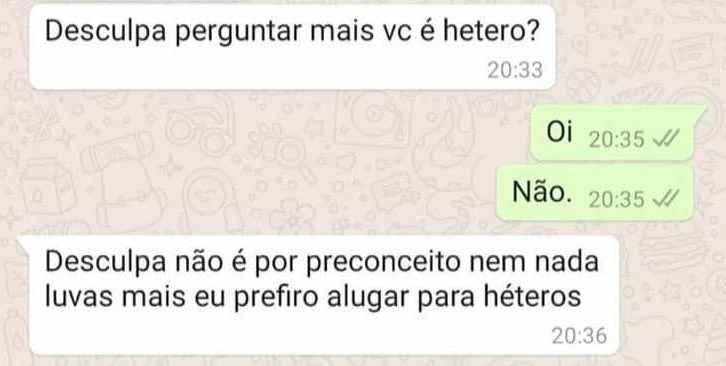 Proprietário nega vaga em quarto após descobrir que jovem é gay