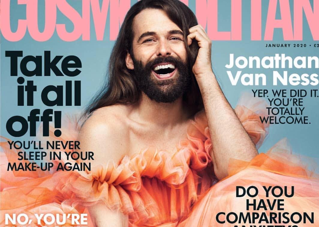 Jonathan Van Ness, do ‘Queer Eye’, é o primeiro homem a ser capa da revista Cosmopolitan