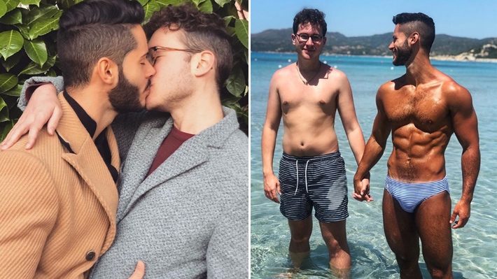  Casal gay italiano viraliza nas redes sociais por diversidade dos corpos
