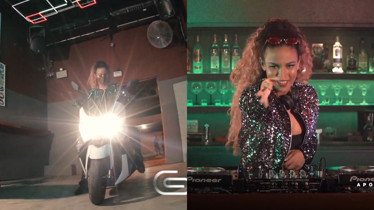 DJ Bruna Strait chega de moto e faz entrada triunfal em live da Treta Festa