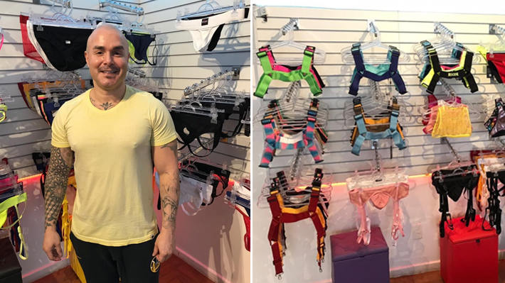Harness, cueca fio-dental e cinta-liga sem gênero fazem sucesso na coleção de grife fetichista paulistana