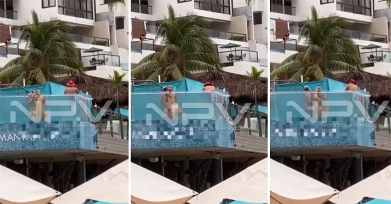  Casal gay é filmado transando em piscina transparente de resort gay e clube é multado