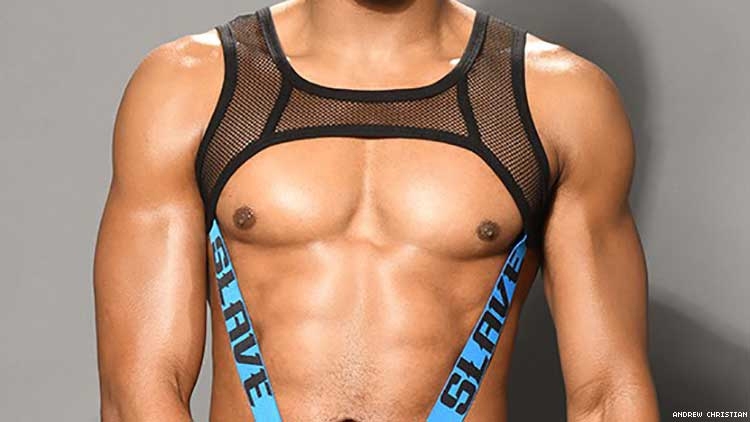  Grife Andrew Christian gera polêmica ao colocar modelo negro em anúncio de harness para “escravos”