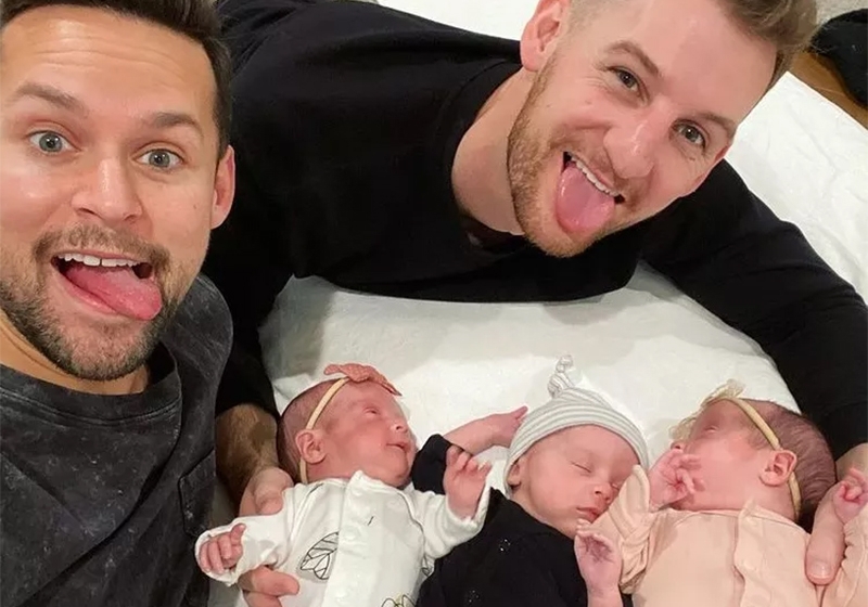  Casal gay viraliza após descobrir de “surpresa” que estão grávidos de trigêmeos