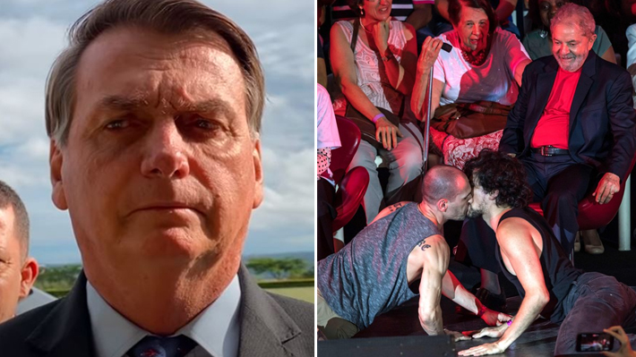 Bolsonaro faz comentário homofóbico sobre beijo gay e diz que PT promovia sexualização nas escolas