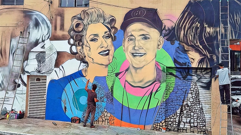  Paulo Gustavo é homenageado com painel de grafite na periferia de São Paulo