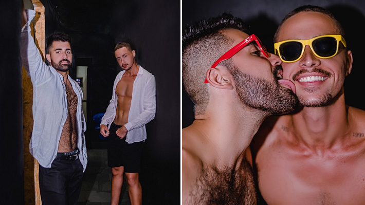 Casal de ‘e-porns’ sensação do Onlyfans protagoniza ensaio provocativo em cruising bar carioca; confira
