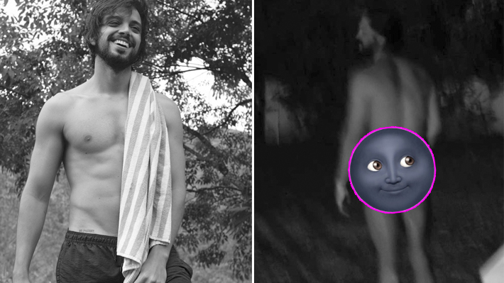 Rodrigo Simas exibe bumbum redondinho em foto sob á luz do luar e seguidor faz pedido: “Fica de frente”