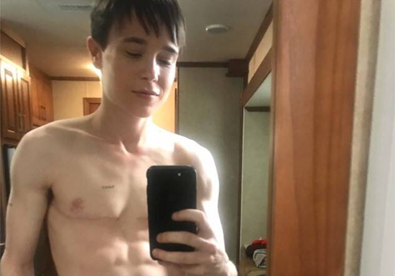  Elliot Page exibe abdômen sarado em nova selfie sem camisa após mastectomia