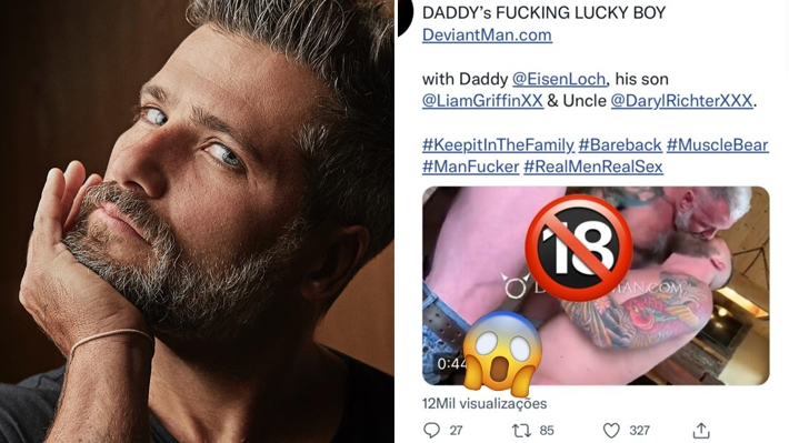  Bruno Gagliasso vira assunto do momento no Twitter por curtir vídeo de pornô gay na rede social