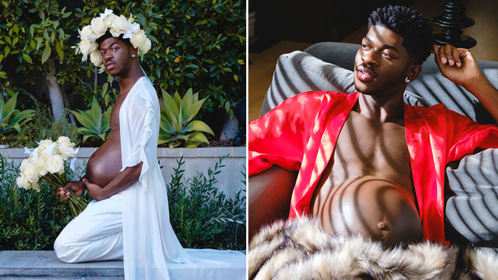 Lil Nas X faz sessão de fotos “grávido” para divulgar álbum de estreia