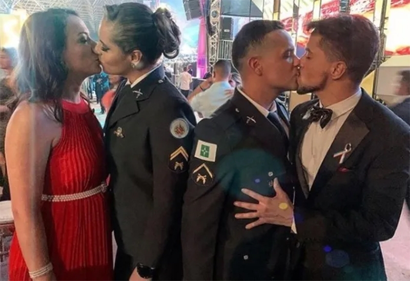  Sargento que ameaçou PM de morte após foto de beijo gay em formatura terá de indenizá-lo