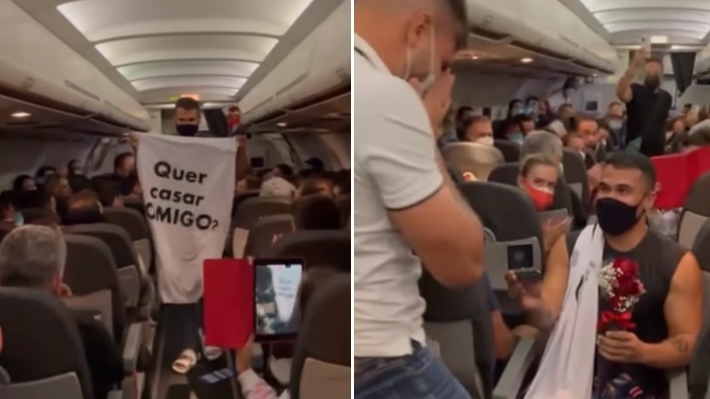  Produtor rural do Mato Grosso do Sul é surpreendido pelo namorado com pedido de casamento durante voo