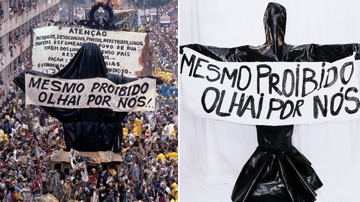  Drag carioca recria imagem de Cristo censurado em desfile emblemático da Beija-Flor no carnaval de 1989