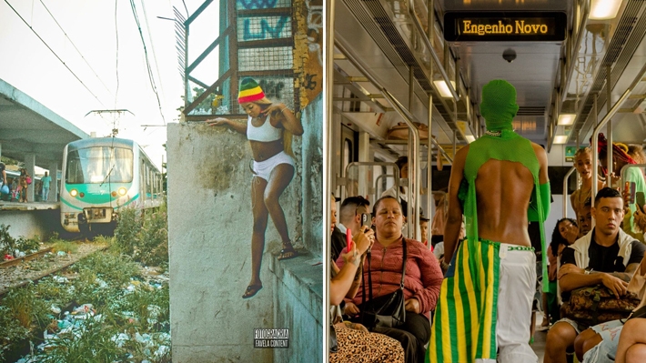  Estilista carioca de 22 anos promove desfile de moda em vagões de trem da SuperVia