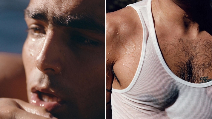  Nova campanha da Calvin Klein traz Omar Ayuso, de “Elite”, sensualizando só de cueca em tons de nude