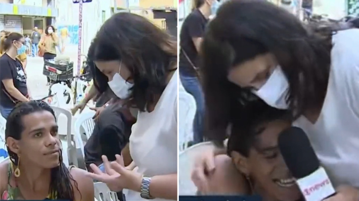 Repórter da Globo protagoniza momento comovente ao vivo depois de se sensibilizar com relato de travesti