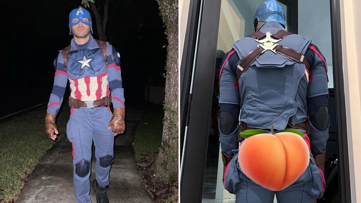  Cantor Prince Royce viraliza ao mostrar bumbum em fantasia atrevida de Capitão América para o Halloween