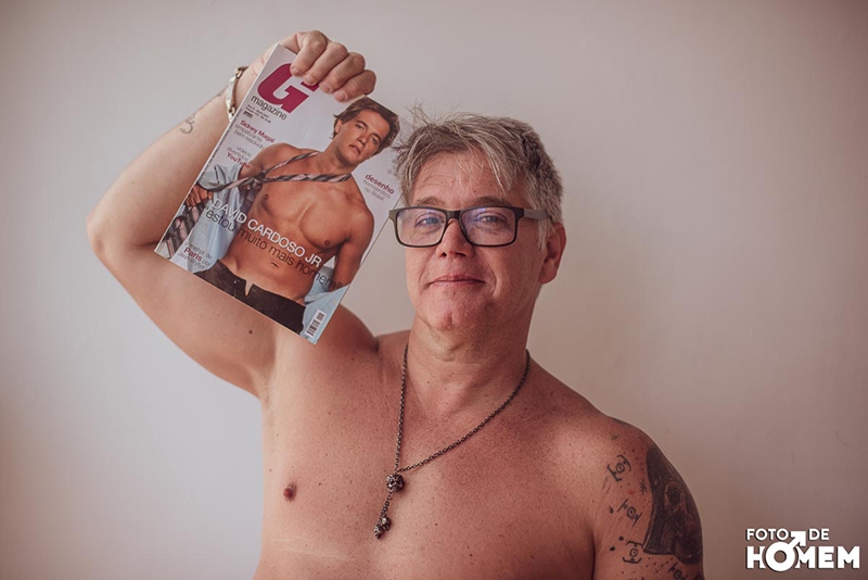  Aos 52 anos, ator David Cardoso Jr volta a tirar a roupa e posa nu para site Foto de Homem